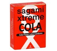 Ароматизированные презервативы Sagami Xtreme COLA - 3 шт