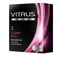 Ультратонкие презервативы VITALIS PREMIUM super thin - 3 шт