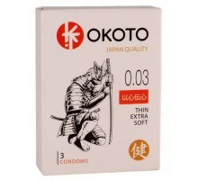 Тонкие презервативы OKOTO Thin Extra Soft - 3 шт