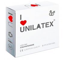 Ультратонкие презервативы Unilatex Ultra Thin - 3 шт