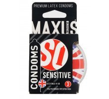 Ультратонкие презервативы в пластиковом кейсе MAXUS AIR Sensitive - 3 шт