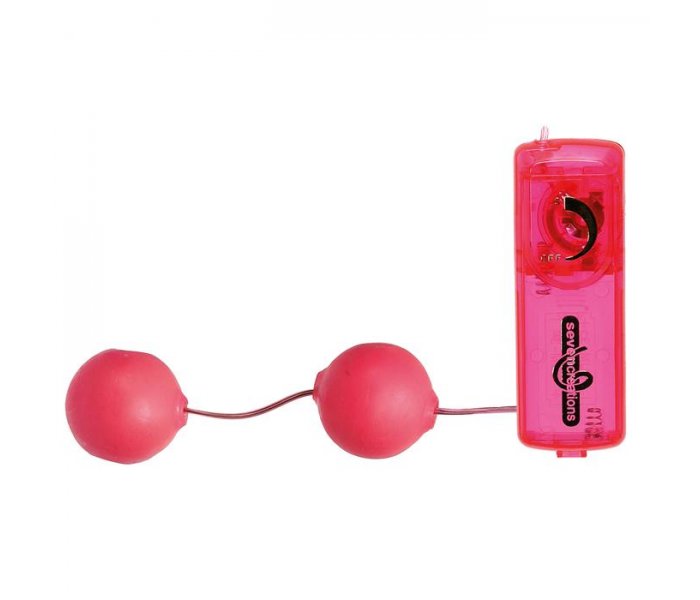 Розовые вагинальные шарики с вибрацией JELLY PINK